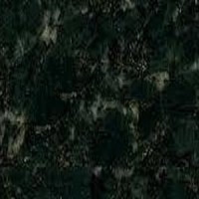 A dark green granite with lighter green tones running through