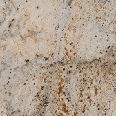 a close up image of a cream coloured granite with brown speckles running through