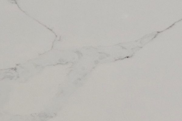 White with a small pencil vein running through it