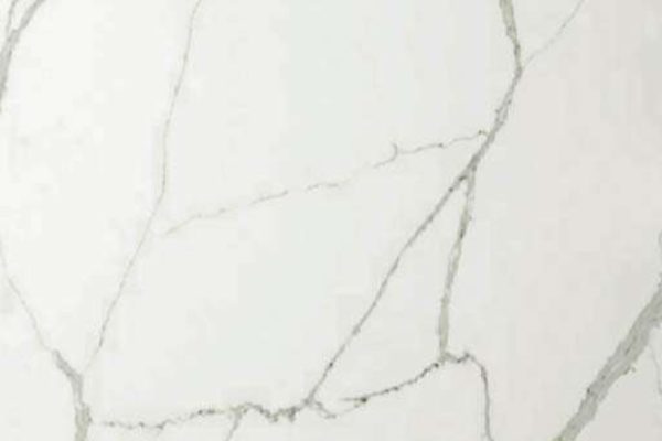 A White colour with a larger grey vei running through the material