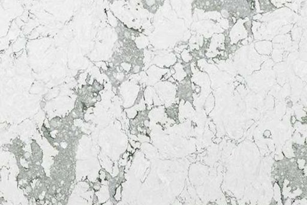 White with dark patterns running through